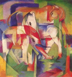 Éléphant, cheval, bœuf, hiver